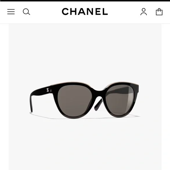 Chanel butterfly Black Sunglasses - Picture 1 of 7